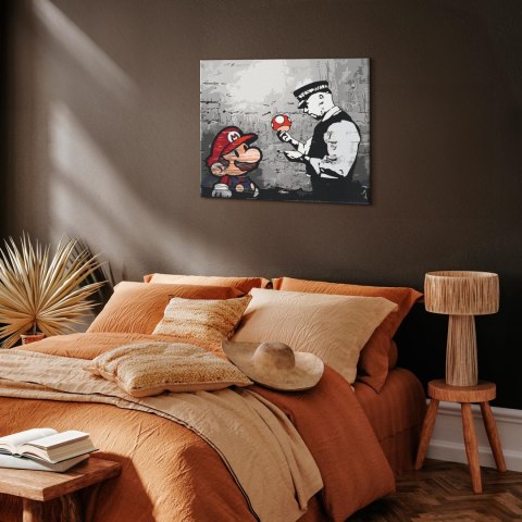 Obraz do samodzielnego malowania - Mario (Banksy) 50x40