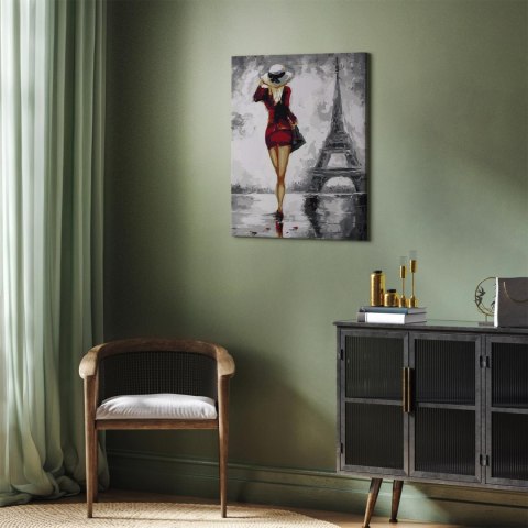 Obraz do samodzielnego malowania - Paryżanka 40x50