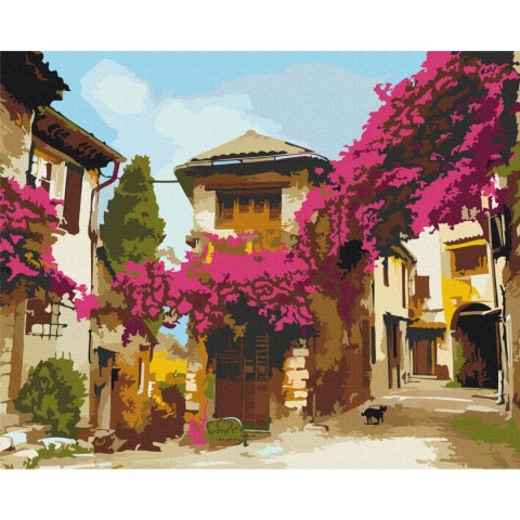 Obraz do samodzielnego malowania - Śródziemnomorskie miasteczko 50x40