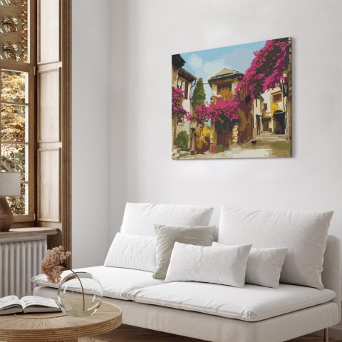 Obraz do samodzielnego malowania - Śródziemnomorskie miasteczko 50x40
