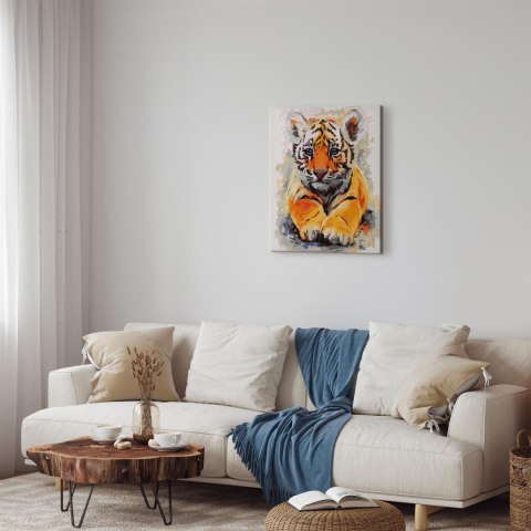 Obraz do samodzielnego malowania - Tygrysiątko 40x50