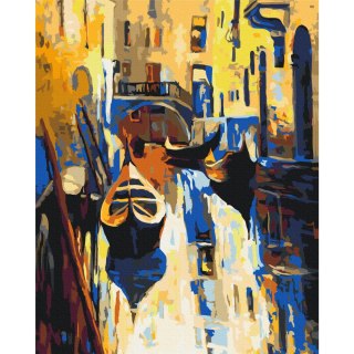 Obraz do samodzielnego malowania - Wenecja (gondole) 40x50