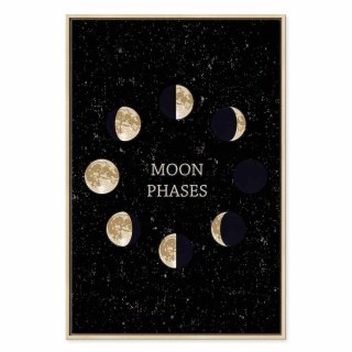 Obraz - Cykl lunarny (1-częściowy) pionowy 40x60 W ramie drewnianej naturalnej