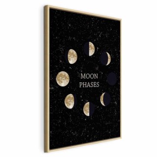 Obraz - Cykl lunarny (1-częściowy) pionowy 60x90 W ramie drewnianej naturalnej