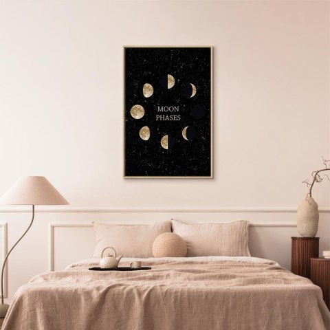 Obraz - Cykl lunarny (1-częściowy) pionowy 60x90 W ramie drewnianej naturalnej