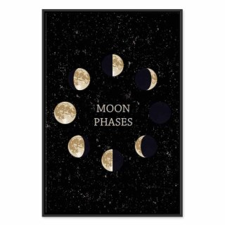 Obraz - Cykl lunarny (1-częściowy) pionowy 80x120 W ramie drewnianej czarnej