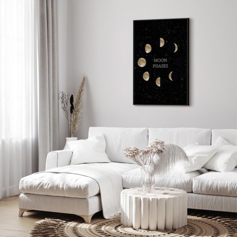 Obraz - Cykl lunarny (1-częściowy) pionowy 80x120 W ramie drewnianej czarnej