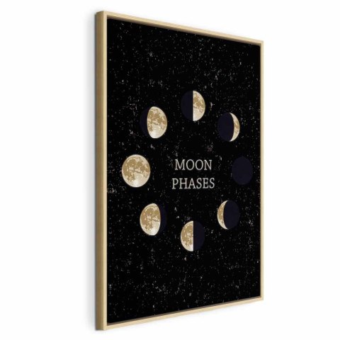 Obraz - Cykl lunarny (1-częściowy) pionowy 80x120 W ramie drewnianej naturalnej