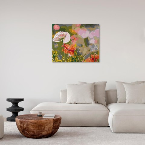Obraz do samodzielnego malowania - Kolorowa łąka 50x40