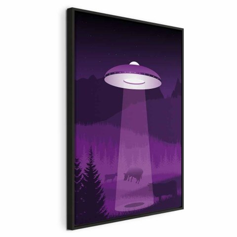 Obraz - Ufo (1-częściowy) pionowy 60x90 W ramie drewnianej czarnej