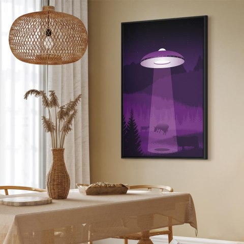 Obraz - Ufo (1-częściowy) pionowy 60x90 W ramie drewnianej czarnej