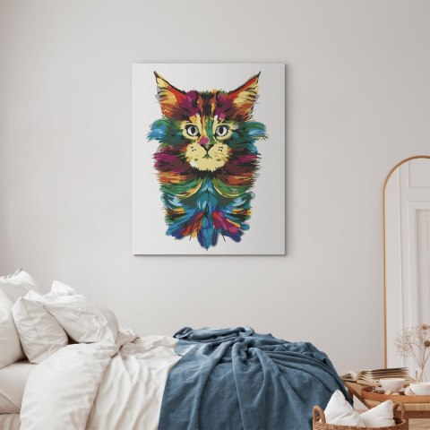 Obraz do samodzielnego malowania - Kolorowa grzywa 40x50