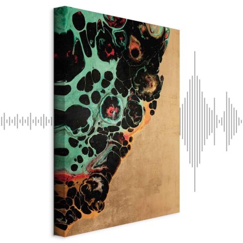 Obraz - Kompozycja mikro kształtów (1-częściowy) - abstrakcyjne formy barw 20x30 Akustyczny