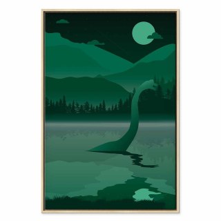 Obraz - Loch Ness (1-częściowy) pionowy 60x90 W ramie drewnianej naturalnej