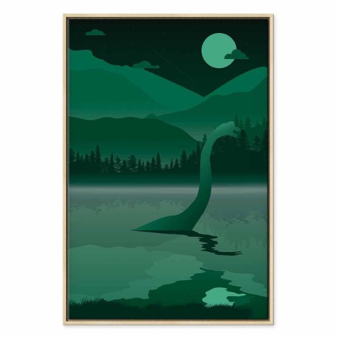Obraz - Loch Ness (1-częściowy) pionowy 60x90 W ramie drewnianej naturalnej