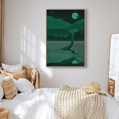 Obraz - Loch Ness (1-częściowy) pionowy 60x90 W ramie drewnianej naturalnej