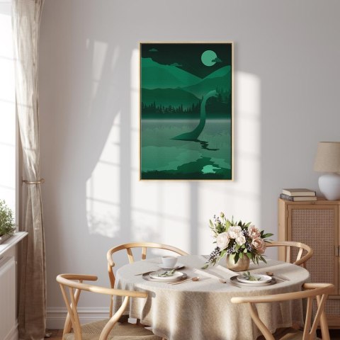 Obraz - Loch Ness (1-częściowy) pionowy 60x90 W ramie drewnianej naturalnej