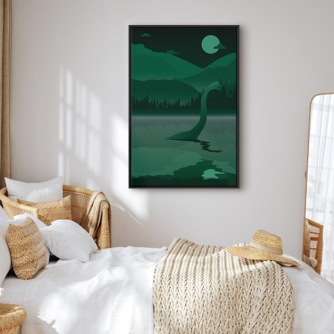 Obraz - Loch Ness (1-częściowy) pionowy 80x120 W ramie drewnianej czarnej