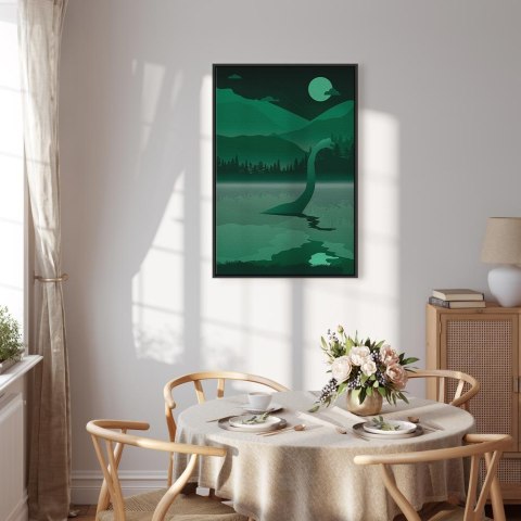 Obraz - Loch Ness (1-częściowy) pionowy 80x120 W ramie drewnianej czarnej