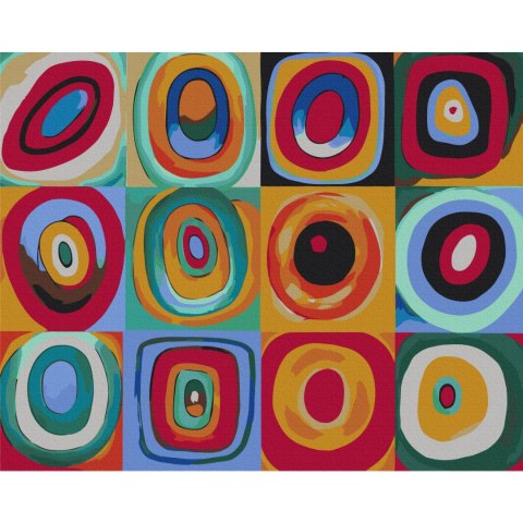 Obraz do samodzielnego malowania - Kolorowe krążki 50x40