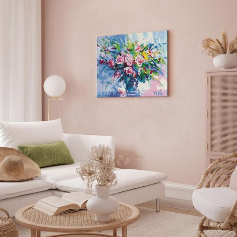 Obraz do samodzielnego malowania - Kolorowy bukiet 50x40