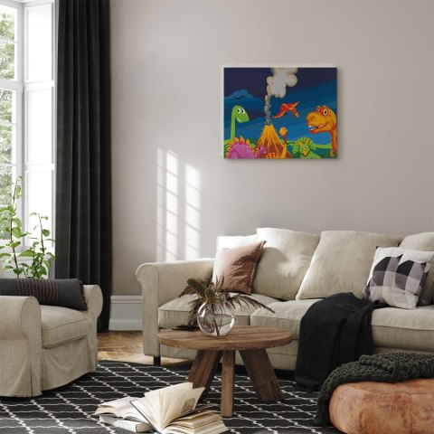 Obraz do samodzielnego malowania - Świat dinozaurów 50x40