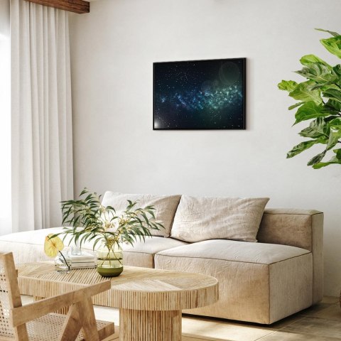 Obraz - Przestrzeń (1-częściowy) szeroki 120x80 W ramie drewnianej czarnej