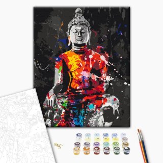 Obraz do samodzielnego malowania - Budda w kolorach 40x50