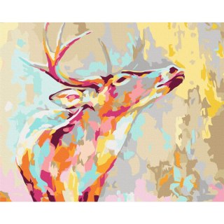 Obraz do samodzielnego malowania - Dumny jeleń 50x40