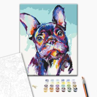 Obraz do samodzielnego malowania - Portret buldoga 40x50