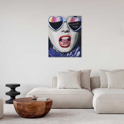 Obraz do samodzielnego malowania - Be Yourself Everyday 40x50