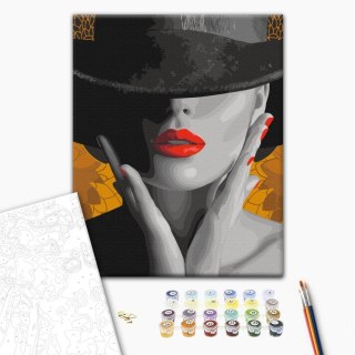Obraz do samodzielnego malowania - Elegancka kobieta 40x50