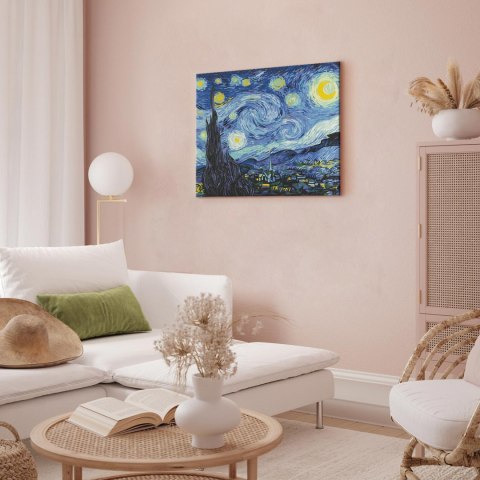 Obraz do samodzielnego malowania - Gwiaździsta noc Van Gogha 50x40