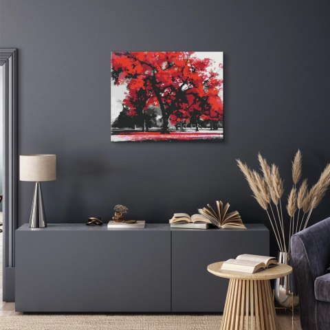 Obraz do samodzielnego malowania - Wyraziste drzewo 50x40