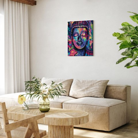 Obraz do samodzielnego malowania - Zwariowane kolory Buddy 40x50