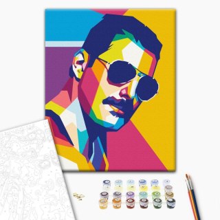 Obraz do samodzielnego malowania - Kolorowy Freddie 40x50
