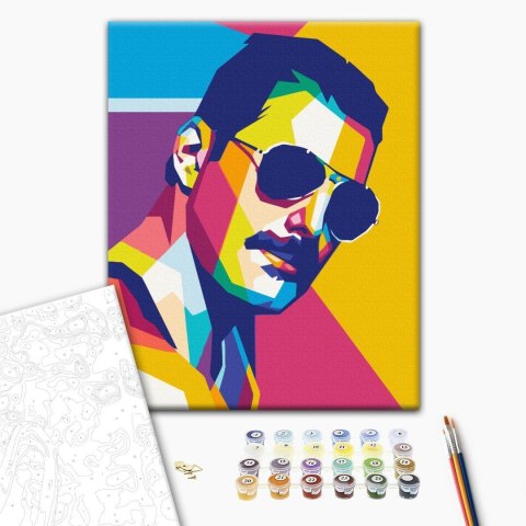 Obraz do samodzielnego malowania - Kolorowy Freddie 40x50