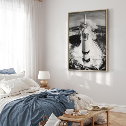 Obraz - Kosmiczna prędkość (1-częściowy) pionowy 40x60 W ramie drewnianej naturalnej