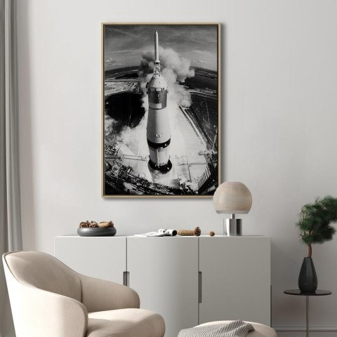 Obraz - Kosmiczna prędkość (1-częściowy) pionowy 60x90 W ramie drewnianej naturalnej