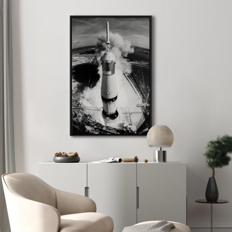 Obraz - Kosmiczna prędkość (1-częściowy) pionowy 80x120 W ramie drewnianej czarnej