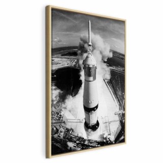 Obraz - Kosmiczna prędkość (1-częściowy) pionowy 80x120 W ramie drewnianej naturalnej