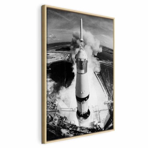 Obraz - Kosmiczna prędkość (1-częściowy) pionowy 80x120 W ramie drewnianej naturalnej