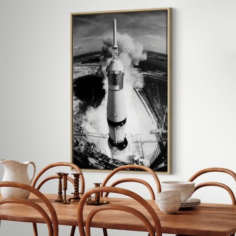 Obraz - Kosmiczna prędkość (1-częściowy) pionowy 80x120 W ramie drewnianej naturalnej