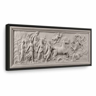 Obraz - Relief: Apollo i Muzy 120x40 W ramie drewnianej czarnej
