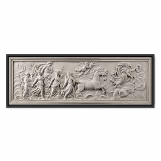 Obraz - Relief: Apollo i Muzy 120x40 W ramie drewnianej czarnej