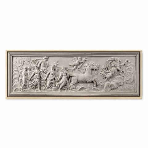 Obraz - Relief: Apollo i Muzy 120x40 W ramie drewnianej naturalnej