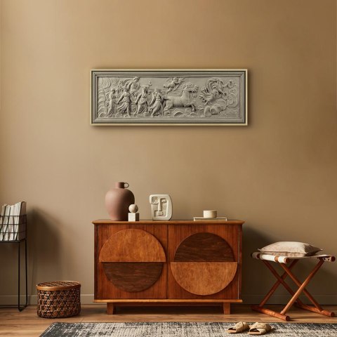 Obraz - Relief: Apollo i Muzy 120x40 W ramie drewnianej naturalnej
