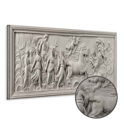 Obraz - Relief: Apollo i Muzy 150x50 Premium Print