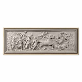 Obraz - Relief: Apollo i Muzy 150x50 W ramie drewnianej naturalnej