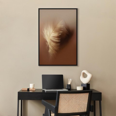 Obraz - Jesienny puch (1-częściowy) pionowy 60x90 W ramie drewnianej czarnej